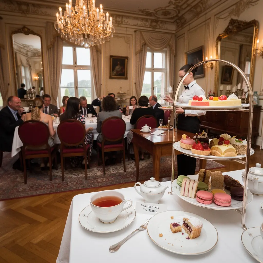 Voňavý čaj s vanilkovou príchuťou a tmavými čajovými lístkami